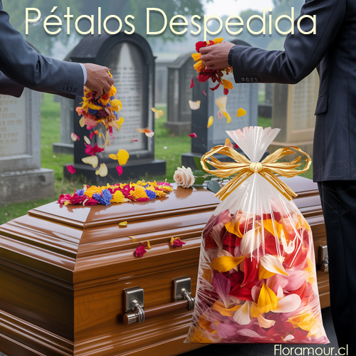Bolsa de p&eacute;talos para lanzar en funeral. Delicado detalle para despedir y homenajear a un ser querido con petalos de rosas y de flores multicolor (500 gr.)